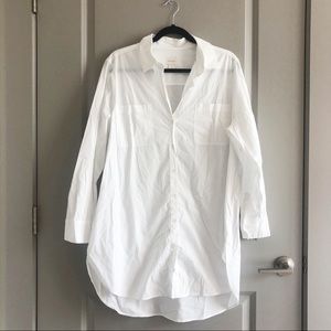 Chico’s White Cotton Tunic Button Down Size 3